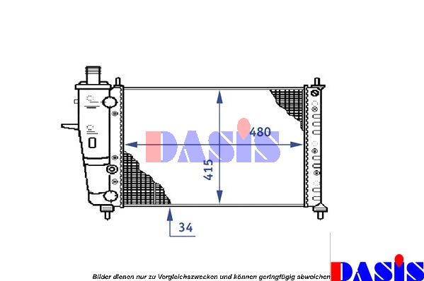 AKS DASIS radiatorius, variklio aušinimas 080083N